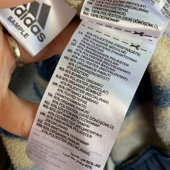 Adidas Men's Blue Camouflage Fleece Tx Print Crew Sweatshirt sz M - Picture 11 of 12